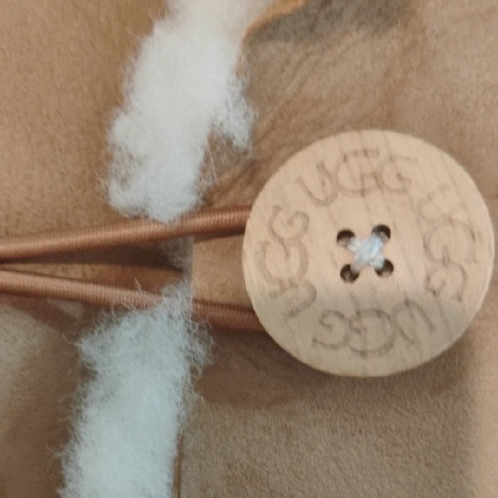 UGG Brown Shearling Button Boots - Picture 9 of 16
